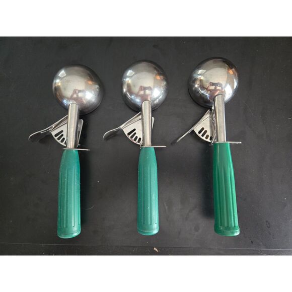 Thunder Group & Choice #12 18-8 Disher Serving Scoop Ice Cream Scoop Lot of 3 - Picture 7 of 10